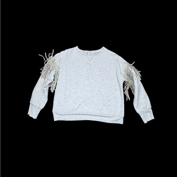 Honey & Sparkle fringe sleeve Sweatshirt k240 - Picture 2 of 6